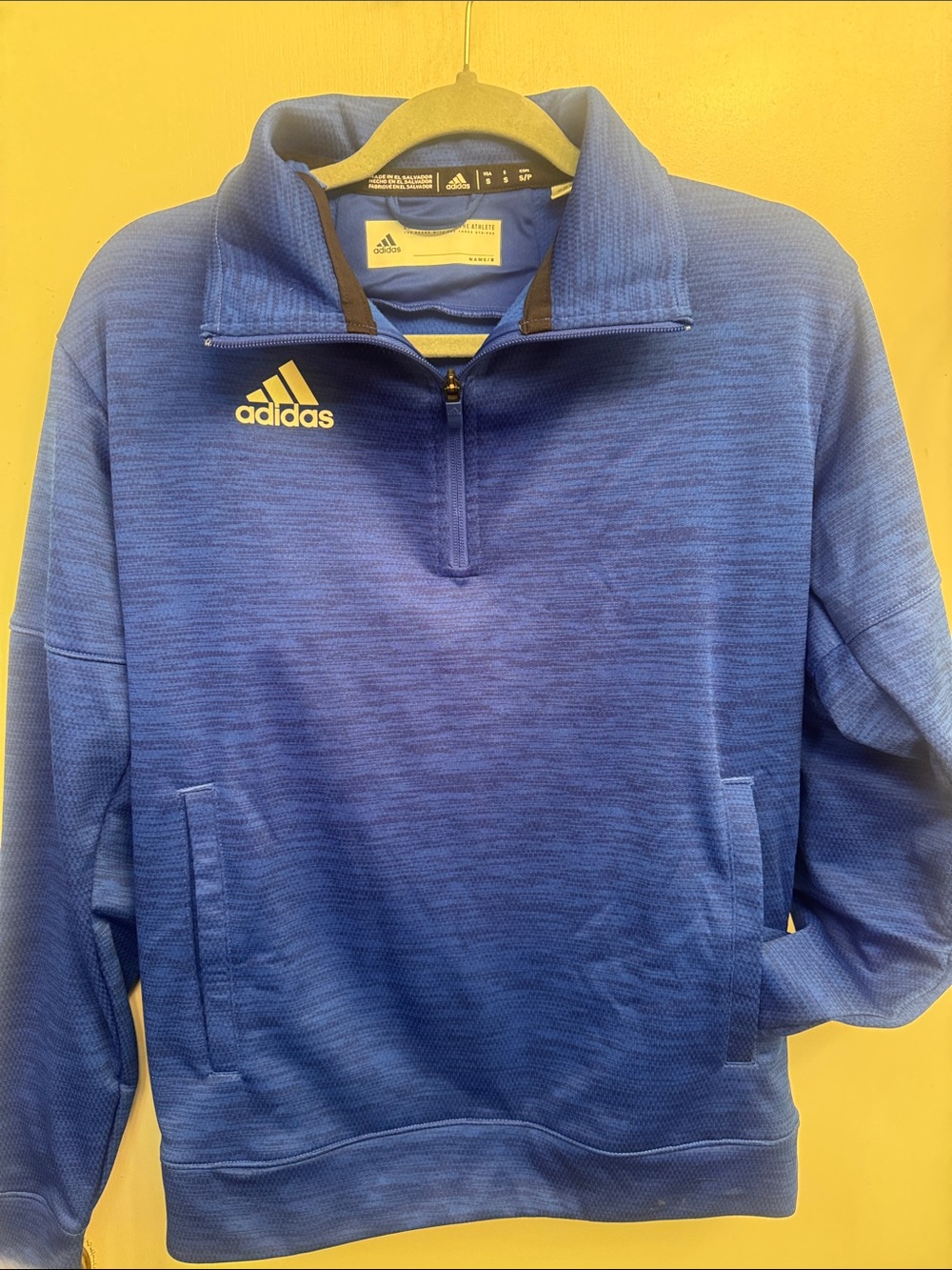 adidas Blue Half-Zip Performance Pullover